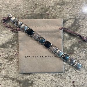 David Yurman One-Row Diamond Chiclet Bracelet